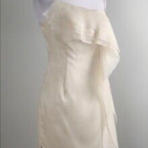 CALVIN KLEIN NWT Tiered Ruffle Asymmetric Cami Evening Dress Size 6